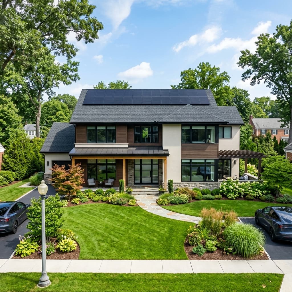 Solar installation on a Delaware home