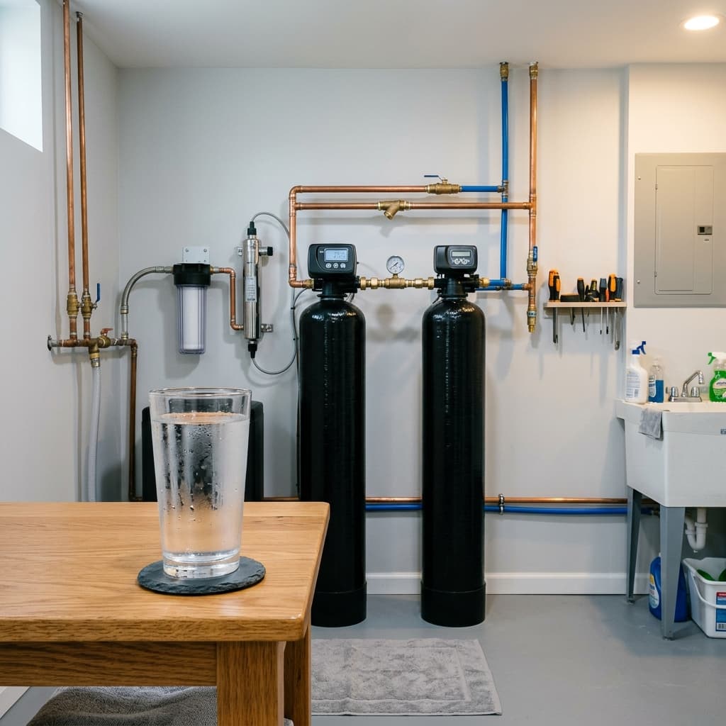 Premium whole-home water softener and filtration system